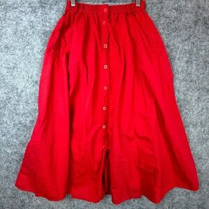 Vintage Separate Issue A line Skirt Womens Small Red Peasant Cottagecore House